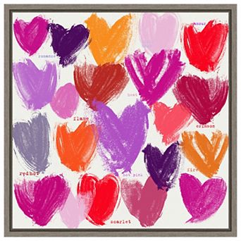 You Color My World With Love By Jenny Frean Framed Canvas Wall Art Print
