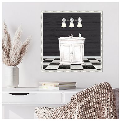 Modern Bathroom I By Elizabeth Medley Framed Canvas Wall Art Print