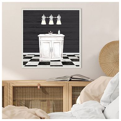 Modern Bathroom I By Elizabeth Medley Framed Canvas Wall Art Print