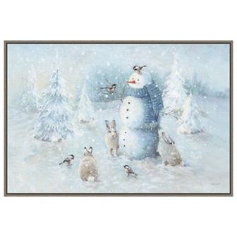 Let It Snow 01 By Lisa Audit Framed Canvas Wall Art Print