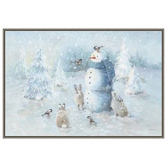 Let It Snow 01 By Lisa Audit Framed Canvas Wall Art Print