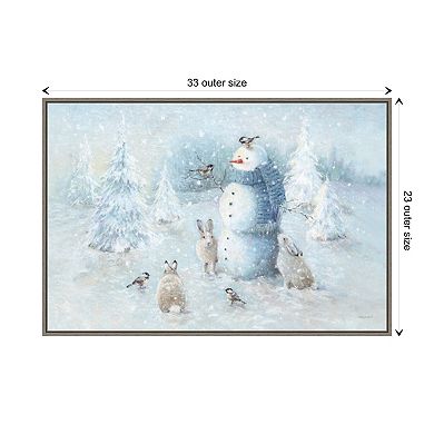 Let It Snow 01 By Lisa Audit Framed Canvas Wall Art Print