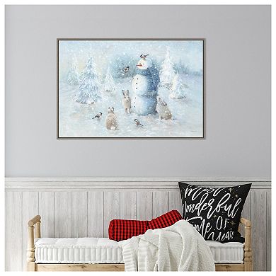 Let It Snow 01 By Lisa Audit Framed Canvas Wall Art Print