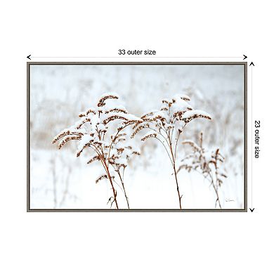 Snowy Gardens By Sue Schlabach Framed Canvas Wall Art Print