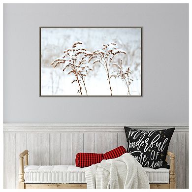 Snowy Gardens By Sue Schlabach Framed Canvas Wall Art Print