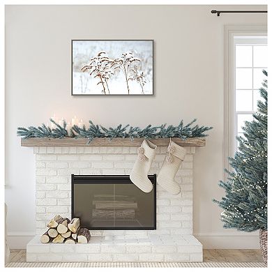 Snowy Gardens By Sue Schlabach Framed Canvas Wall Art Print