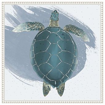 Sea Turtle By Lucca Sheppard Framed Canvas Wall Art Print