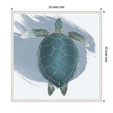 Sea Turtle By Lucca Sheppard Framed Canvas Wall Art Print