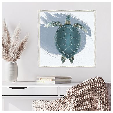Sea Turtle By Lucca Sheppard Framed Canvas Wall Art Print