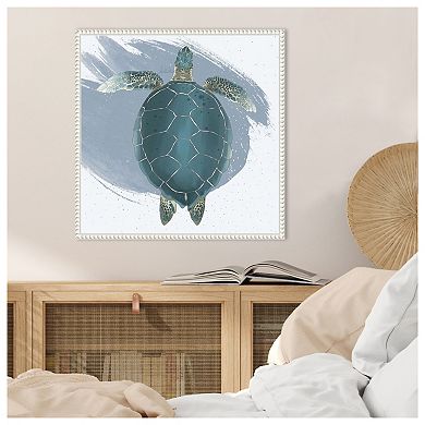 Sea Turtle By Lucca Sheppard Framed Canvas Wall Art Print