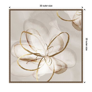 Transparent Beauty Ii (floral) By Eva Watts Framed Canvas Wall Art Print
