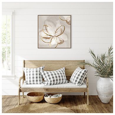 Transparent Beauty Ii (floral) By Eva Watts Framed Canvas Wall Art Print
