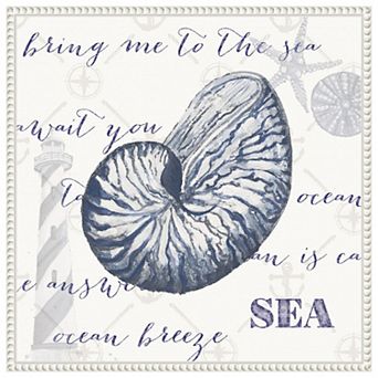 Indigo Ocean Treasures Ii By Gina Ritter Framed Canvas Wall Art Print