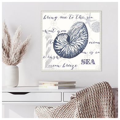 Indigo Ocean Treasures Ii By Gina Ritter Framed Canvas Wall Art Print