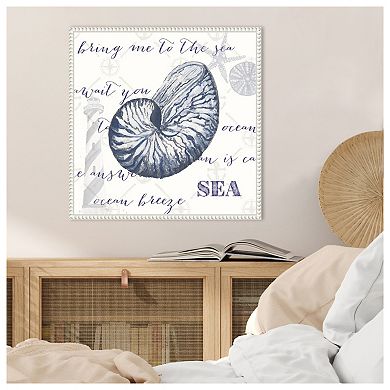 Indigo Ocean Treasures Ii By Gina Ritter Framed Canvas Wall Art Print