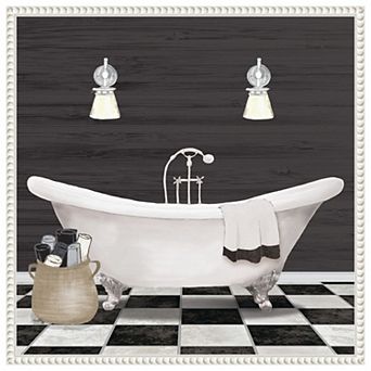 Modern Bathroom I By Elizabeth Medley Framed Canvas Wall Art Print