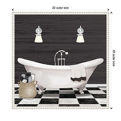 Modern Bathroom I By Elizabeth Medley Framed Canvas Wall Art Print