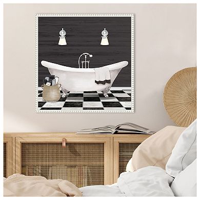 Modern Bathroom I By Elizabeth Medley Framed Canvas Wall Art Print