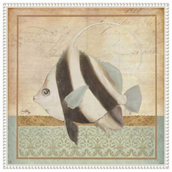 Vintage Fish I By Elizabeth Medley Framed Canvas Wall Art Print