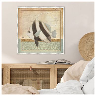 Vintage Fish I By Elizabeth Medley Framed Canvas Wall Art Print