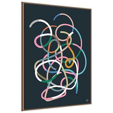 Color Lines By Dan Hobday Framed Canvas Wall Art Print