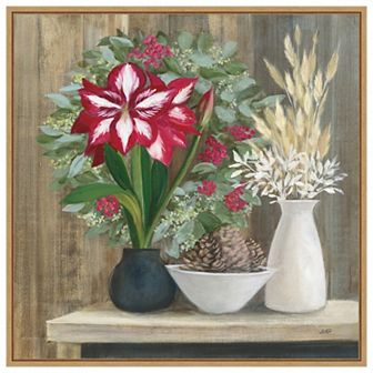 Natural Holiday By Julia Purinton Framed Canvas Wall Art Print