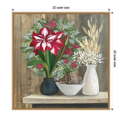 Natural Holiday By Julia Purinton Framed Canvas Wall Art Print