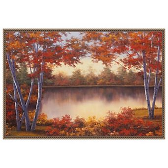 Red And Gold By Diane Romanello Framed Canvas Wall Art Print