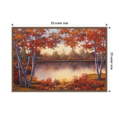 Red And Gold By Diane Romanello Framed Canvas Wall Art Print