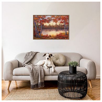 Red And Gold By Diane Romanello Framed Canvas Wall Art Print