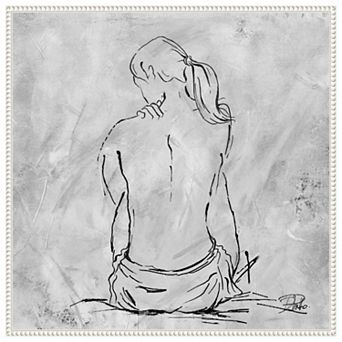 Nude Sketch Ii By Patricia Pinto Framed Canvas Wall Art Print