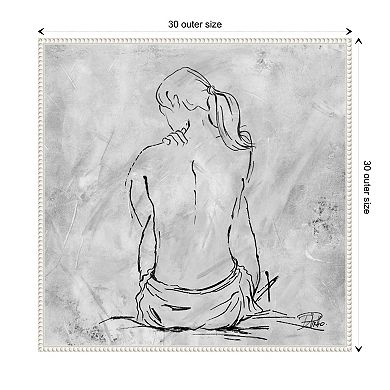 Nude Sketch Ii By Patricia Pinto Framed Canvas Wall Art Print