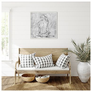 Nude Sketch Ii By Patricia Pinto Framed Canvas Wall Art Print