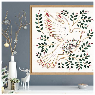 Holiday Sparkle Viii By Dina June Framed Canvas Wall Art Print