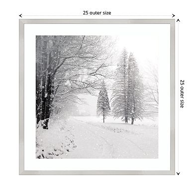 Let It Snow Ii Bw By Sue Schlabach Wood Framed Wall Art Print