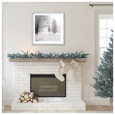 Let It Snow Ii Bw By Sue Schlabach Wood Framed Wall Art Print
