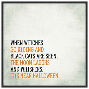 Tis Near Halloween By Amanti Art Portfolio Framed Canvas Wall Art Print