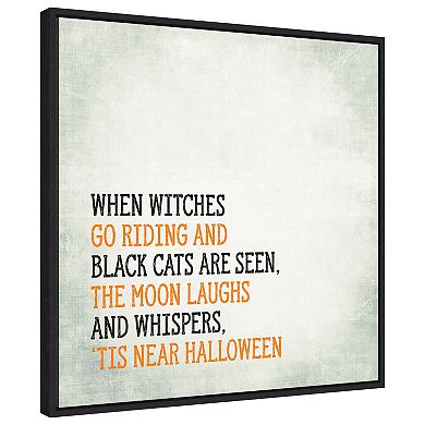 Tis Near Halloween By Amanti Art Portfolio Framed Canvas Wall Art Print
