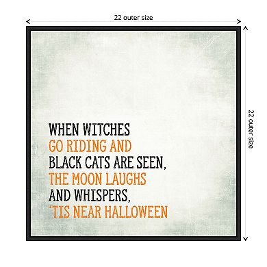 Tis Near Halloween By Amanti Art Portfolio Framed Canvas Wall Art Print