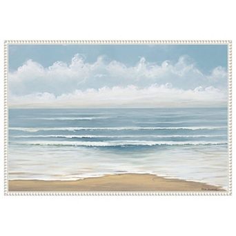 Smooth Beach Waves By Bruce Nawrocke Framed Canvas Wall Art Print