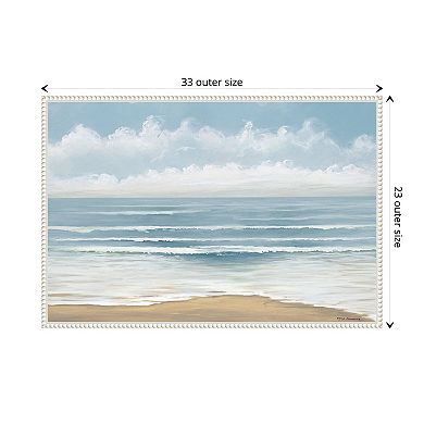 Smooth Beach Waves By Bruce Nawrocke Framed Canvas Wall Art Print