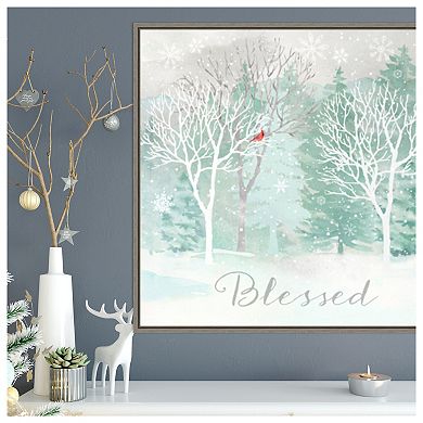 Peace On Earth Silver Ii By Cynthia Coulter Framed Canvas Wall Art Print