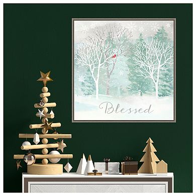 Peace On Earth Silver Ii By Cynthia Coulter Framed Canvas Wall Art Print
