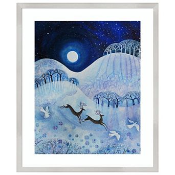 Snowy Peace By Lisa Graa Jensen Wood Framed Wall Art Print