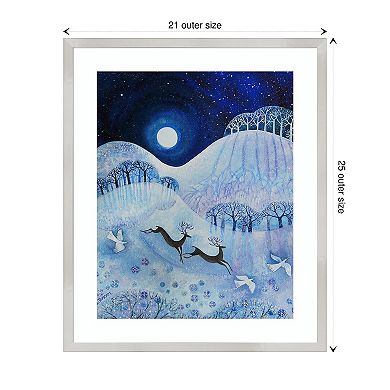 Snowy Peace By Lisa Graa Jensen Wood Framed Wall Art Print