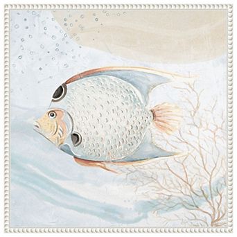 Ocean Oasis Bubbles Tropical Fish By Patricia Pinto Framed Canvas Wall Art Print