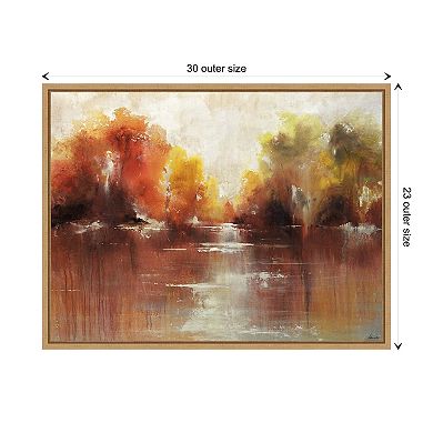 Jeweled Water By Sydney Edmunds Framed Canvas Wall Art Print