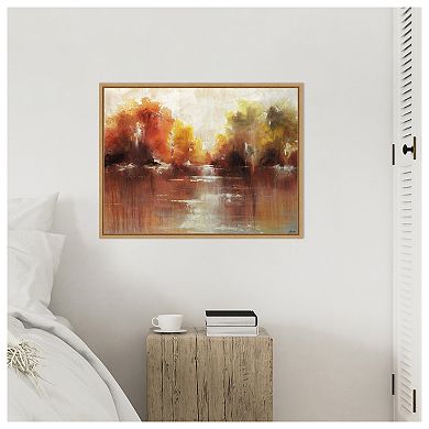 Jeweled Water By Sydney Edmunds Framed Canvas Wall Art Print