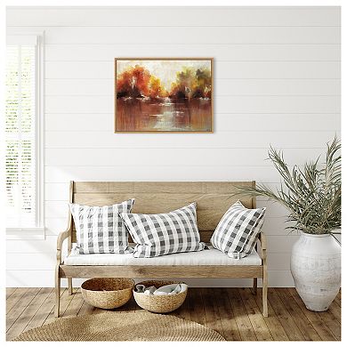 Jeweled Water By Sydney Edmunds Framed Canvas Wall Art Print