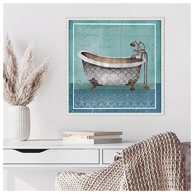 Regal Blue Tub I By Elizabeth Medley Framed Canvas Wall Art Print